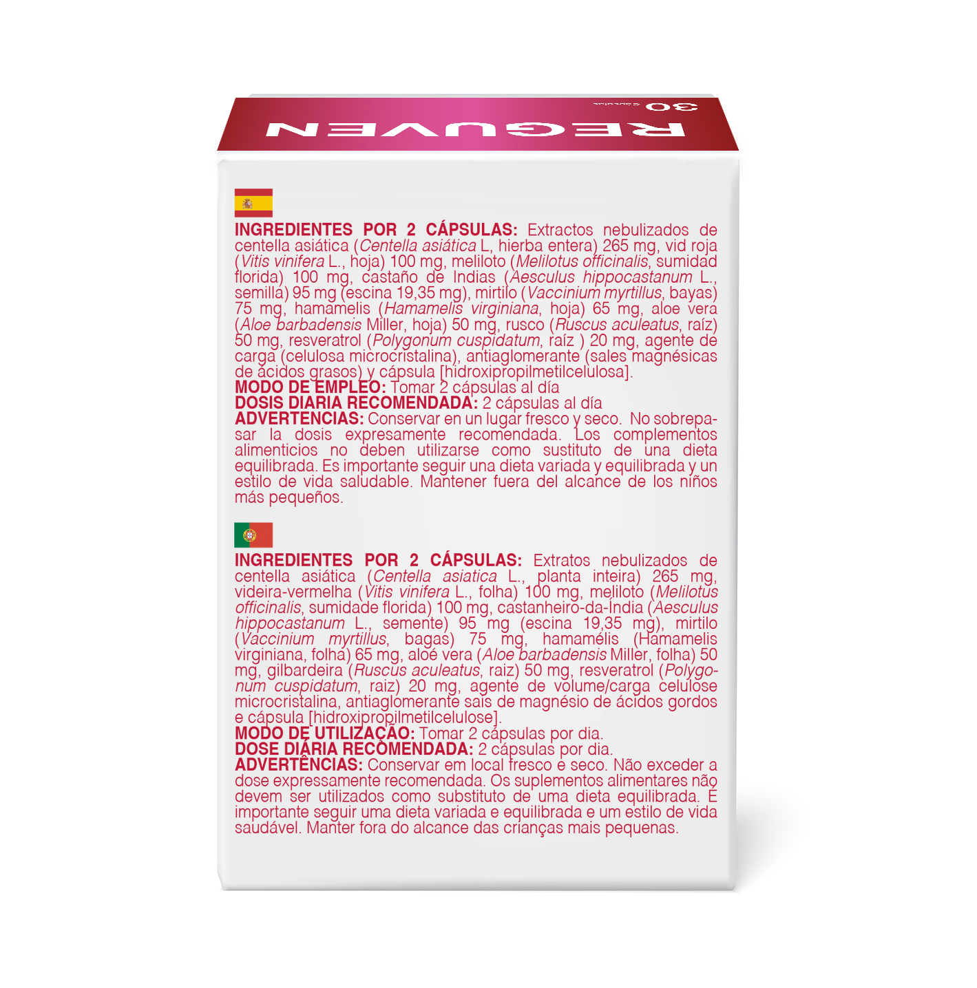 REGUVEN 30 CÁPSULAS CON CENTELLA - Imagen 2
